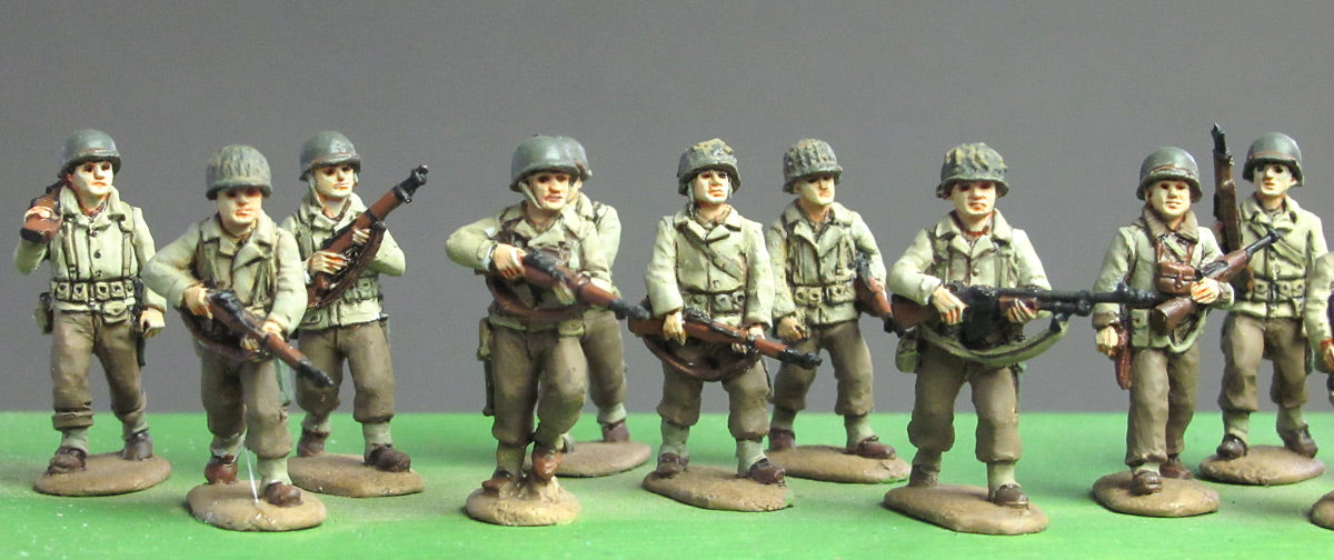 Infantry squad walking
