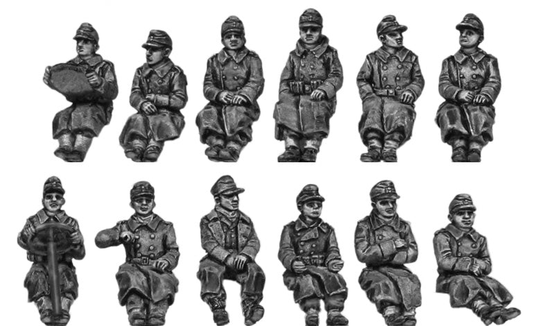 German seated Infantry - greatcoat
