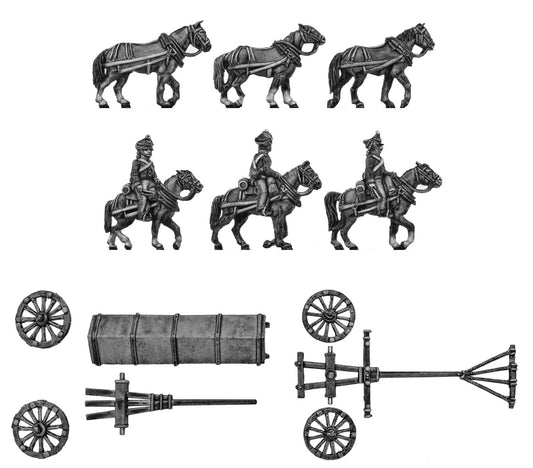 Foot artillery large caisson team