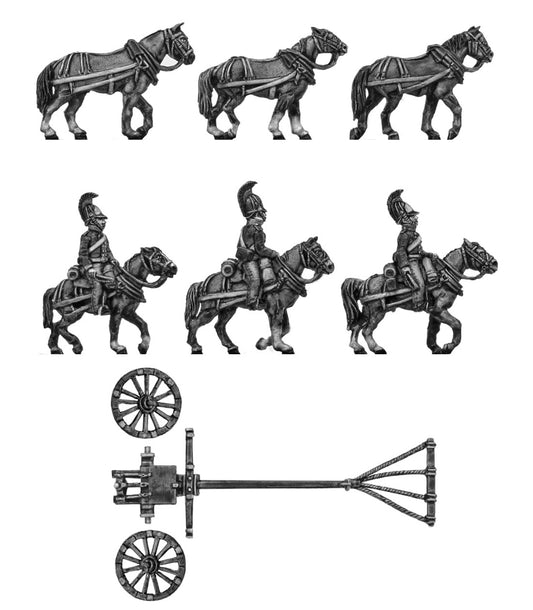 Horse artillery light limber team