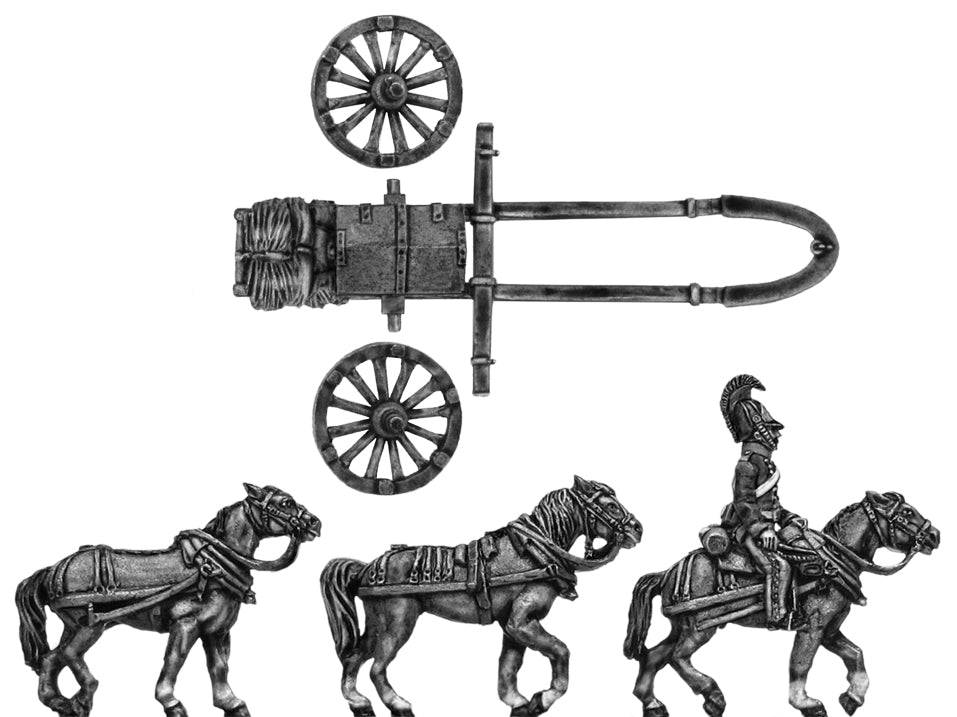 Horse artillery small caisson (Troika) team