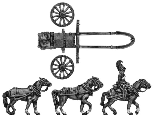 Horse artillery small caisson (Troika) team