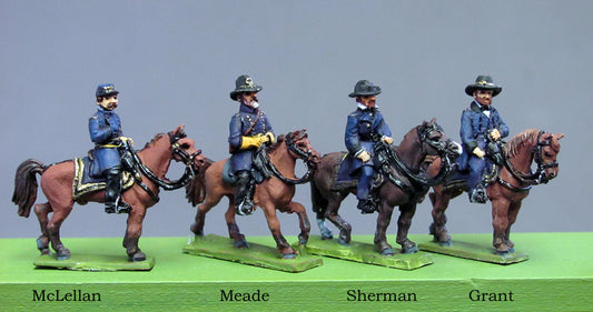 Union Generals (Meade, McLellan, Grant, Sherman)