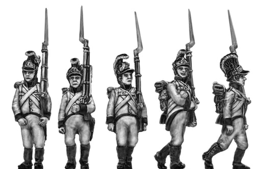 German fusilier  helmet marching shoulder arms