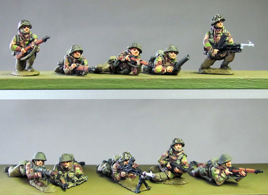 Infantry section windproofs kneeling and prone