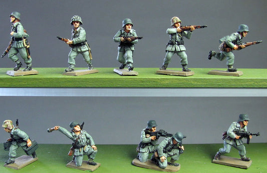 Infantry section advancing and skirmishing