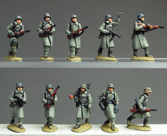 Greatcoat infantry advancing