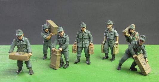 Germans loading boxes