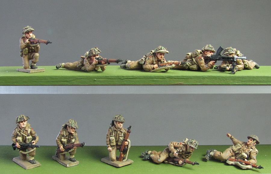 Infantry section kneeling and prone