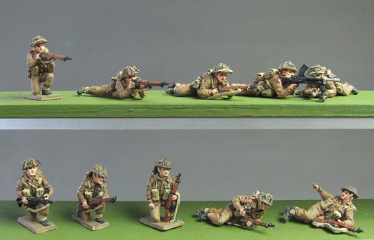 Infantry section kneeling and prone