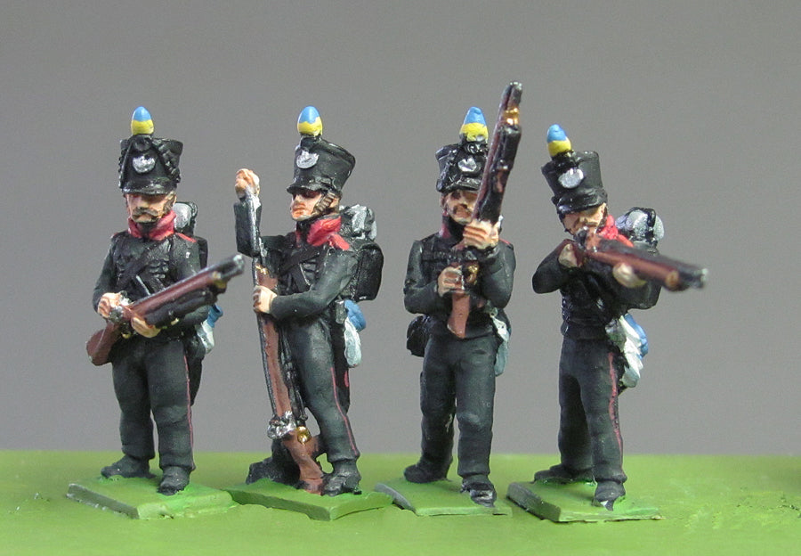 Line Infantry firing and loading Waterloo