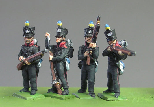 Line Infantry firing and loading Waterloo