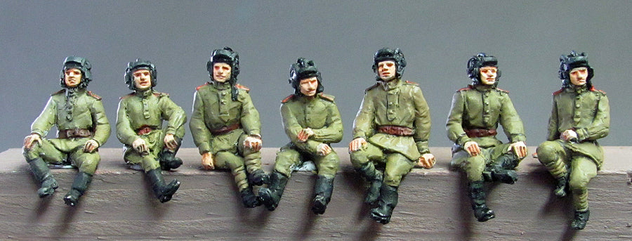 Soviet tank crew - seated set 2