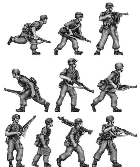 Fallschirmjaeger section advancing