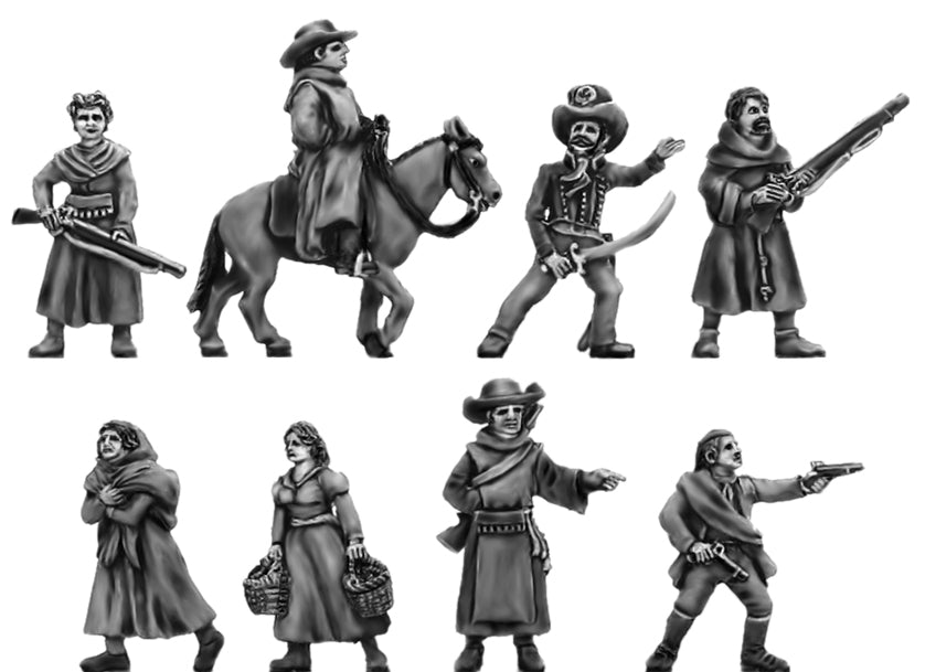 Spanish guerrilla characters and civilians