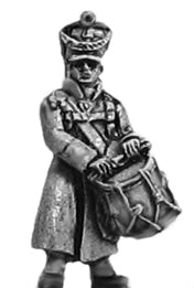 Musketeer drummer in greatcoat