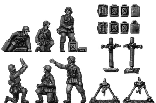 1940 German 8cm Mortars and crew