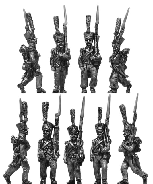 Grenadier  covered shako  march attack