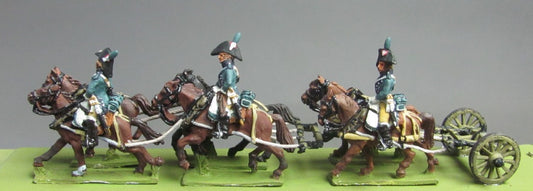 Six horse team galloping Gribeauval limber