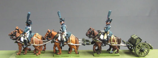 Six horse team  walking. An XI limber