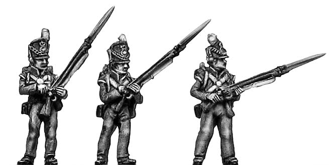 Flank Company standing port arms