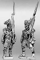 Highland infantry flank company marching shoulder arms