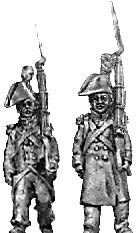Grenadier bicorne & greatcoat march attack
