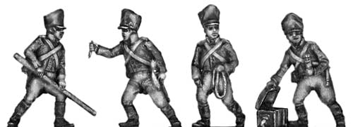 Foot artillery crewman loading