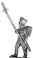 Colour guard sergeant with spontoons