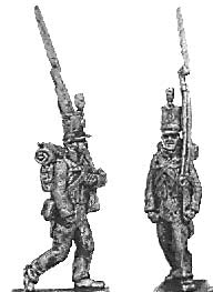 Reserve infantry marching English uniform