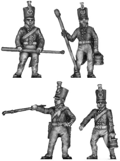 Foot artillery crewman firing