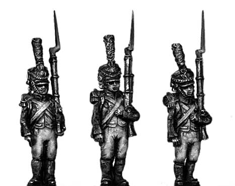 Young Guard Voltigeur 1810 uniform at attention