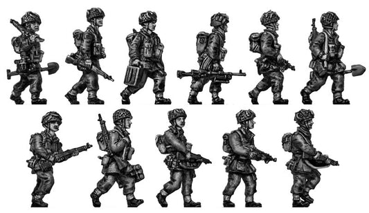 Airborne squad walking