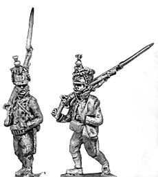 Line infantry shako marching