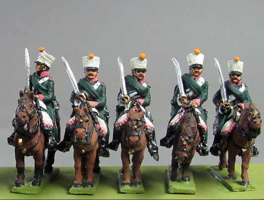 Line chasseur, trooper in Kinski campaign dress, shako covered