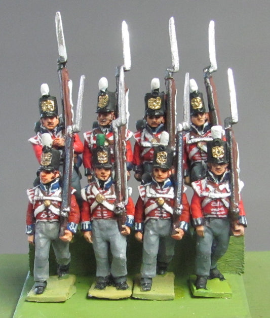 Flank company marching shoulder arms