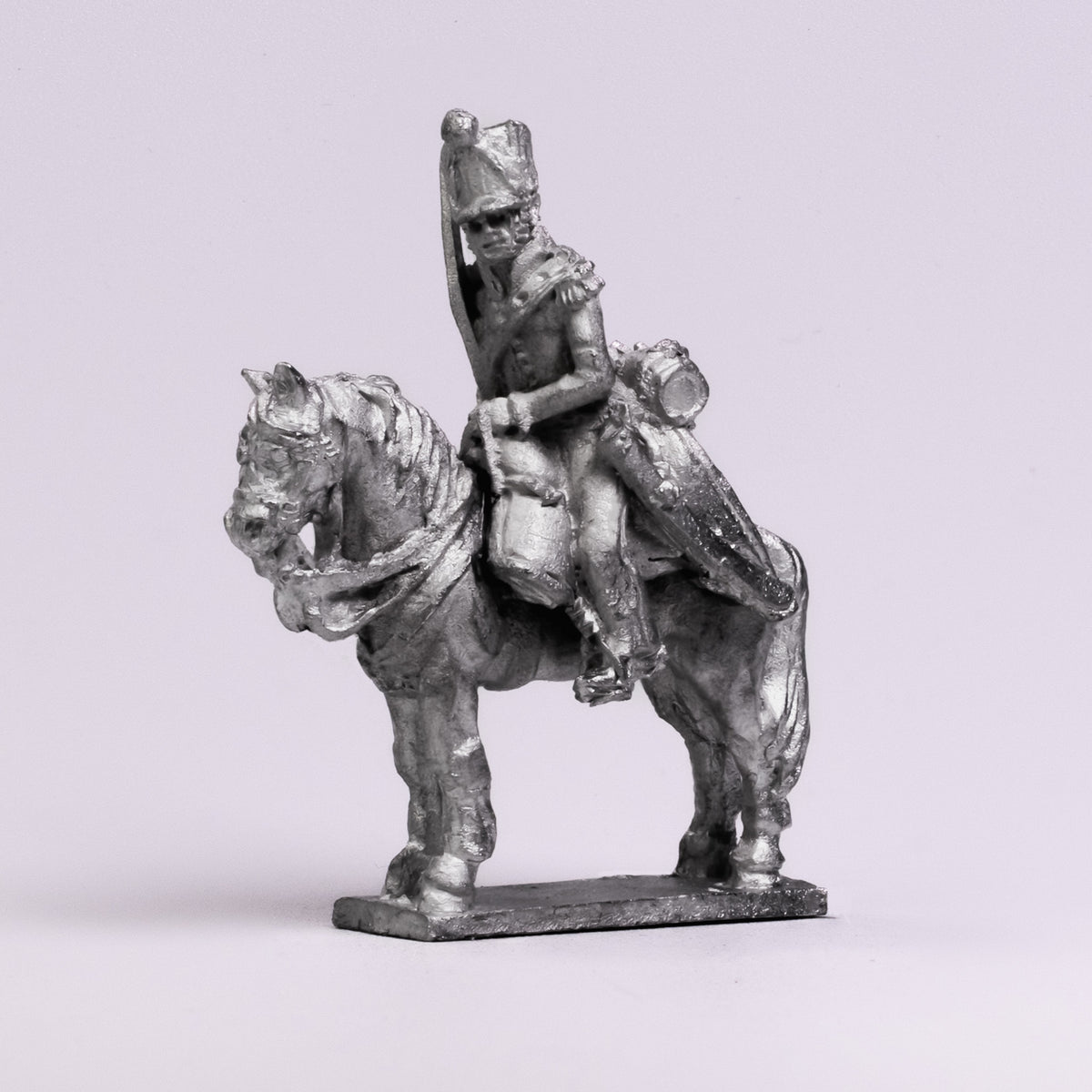 Line chasseur, officer in Kinski campaign dress, shako covered