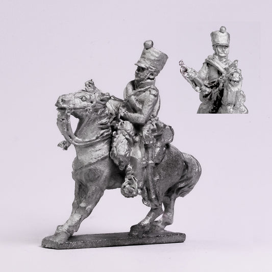 Line chasseur, trumpeter in Kinski campaign dress, shako cover