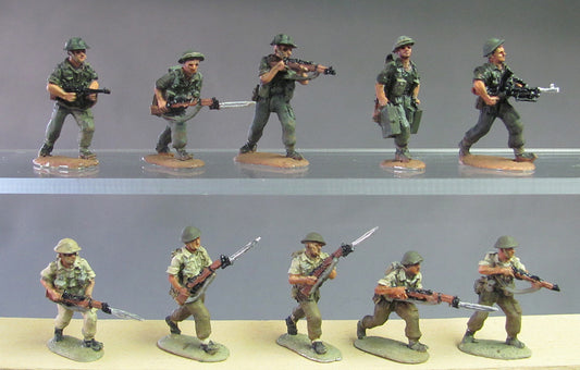 Tropical Infantry trousers shirt sleeves advancing