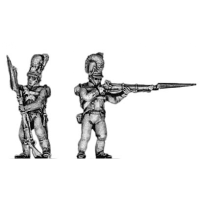Bavarian Skirmishers, firing and loading